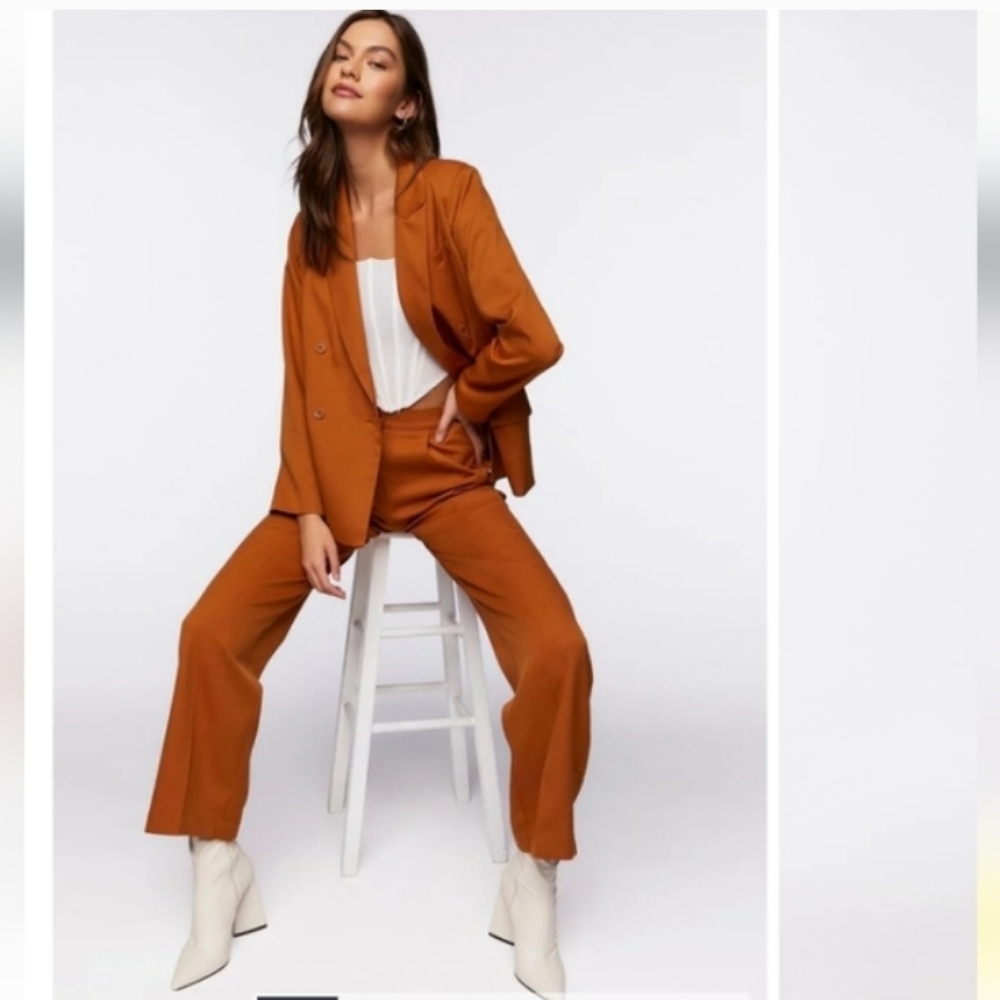 Forever 21 Rust Orange Wide-Leg Pantsuit